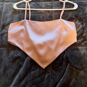 Napkin style silk tank top